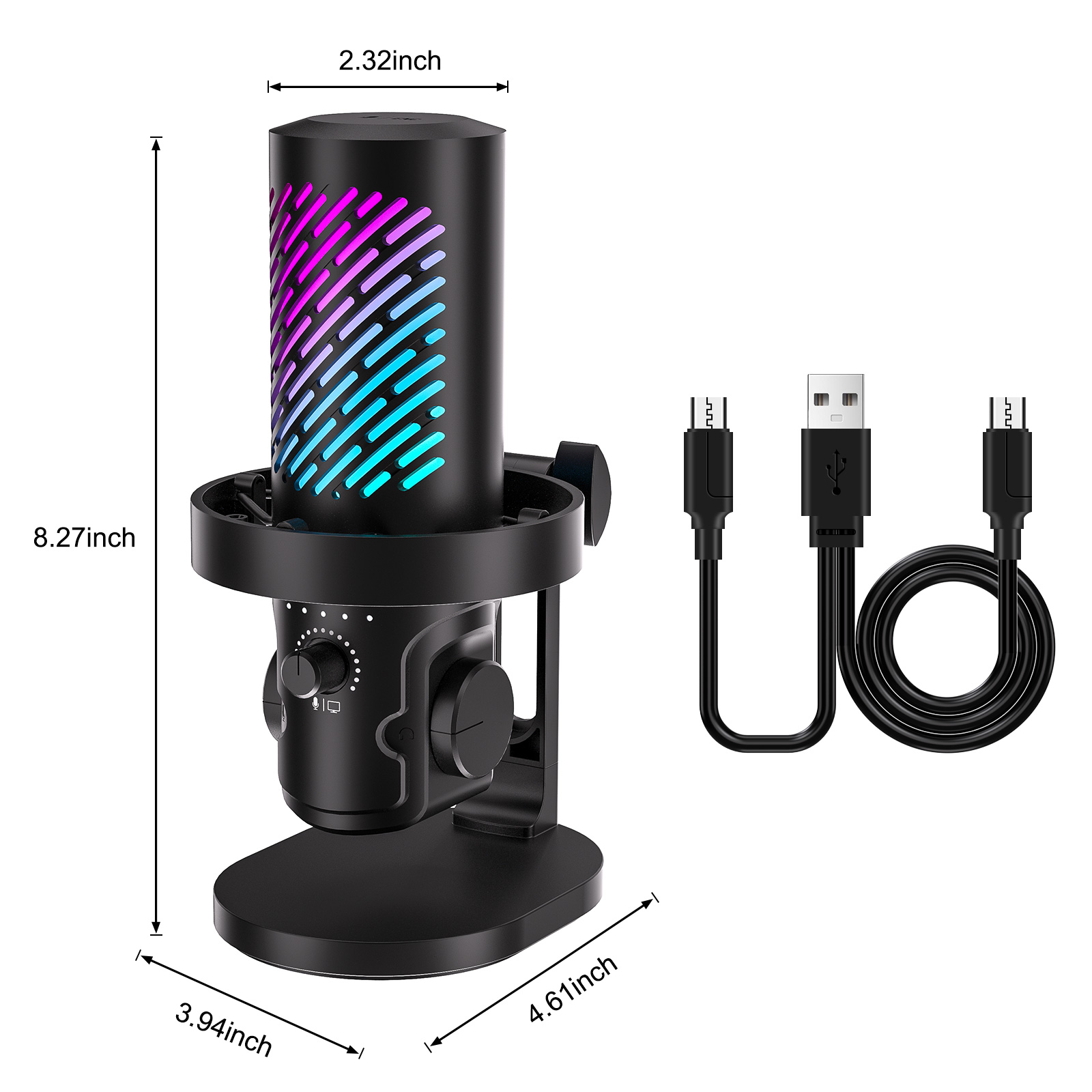 Pc Gaming Youtube - Tenlamp CG1 RGB USB 스트리밍 마이크,