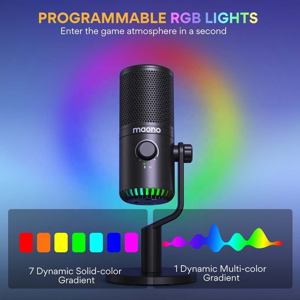 MAONO PC 프로그래밍 가능 RGB 게이밍 마이크  - Pc Gaming Rgb 리뷰 및 가격
