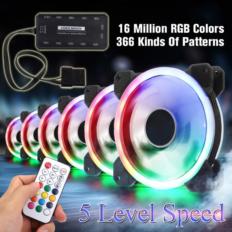 120mm RGB 저소음 조절 가능 PC 쿨링 팬 IR - Pc Gaming Rgb 리뷰 및 가격
