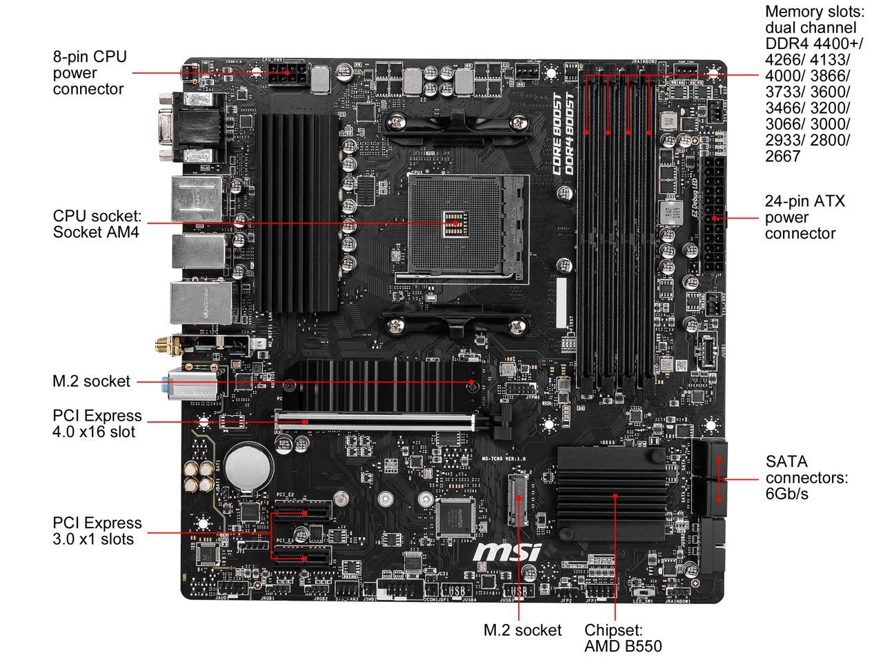 마더보드 CPU 메모리 콤보 - MSI B550M PR - Pc Gaming Msi 리뷰 및 가격